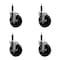 Service Caster 5'' Soft Rubber Swivel 3/4'' Expanding Stem Caster Set with Brake, 4PK SCC-EX20S514-SRS-TLB-34-4 - alternate 1